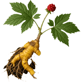 Goldenseal root, Hydrastis canadensis