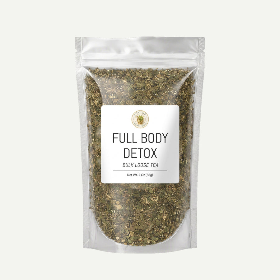 Full Body Detox Loose Tea by Divine Medicinals in a 2 oz pouch