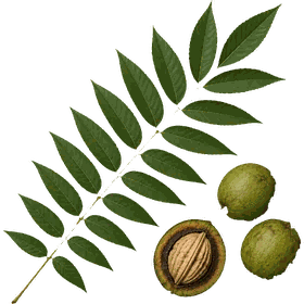 Black Walnut hull, Juglans nigra
