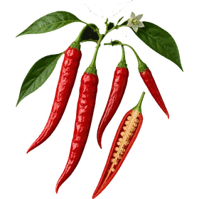 Cayenne fruit, Capsicum annuum